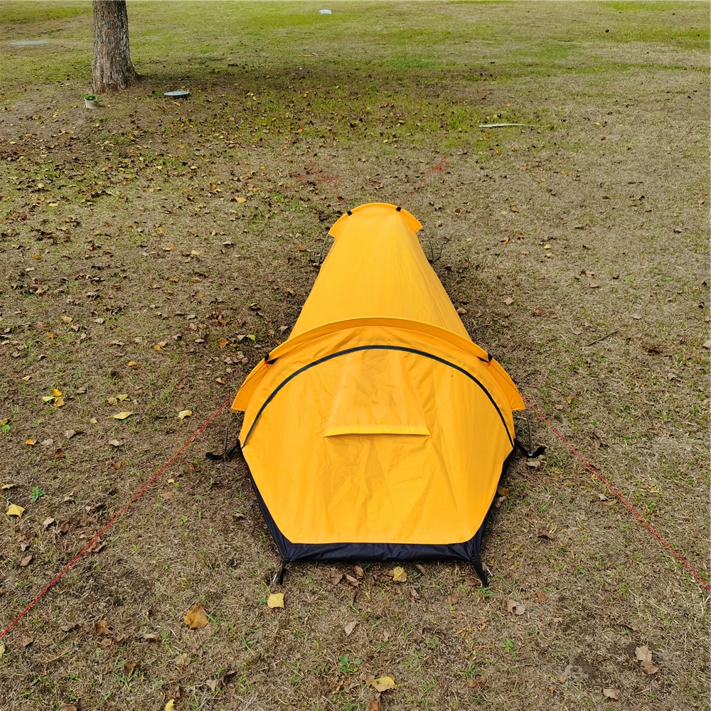 Cheap Goat Tents Ultralight Outdoor Camping Tent Single Person Camping Tent Waterproof Tent Aviation Aluminum Support Portable Sleeping Bag Tent   